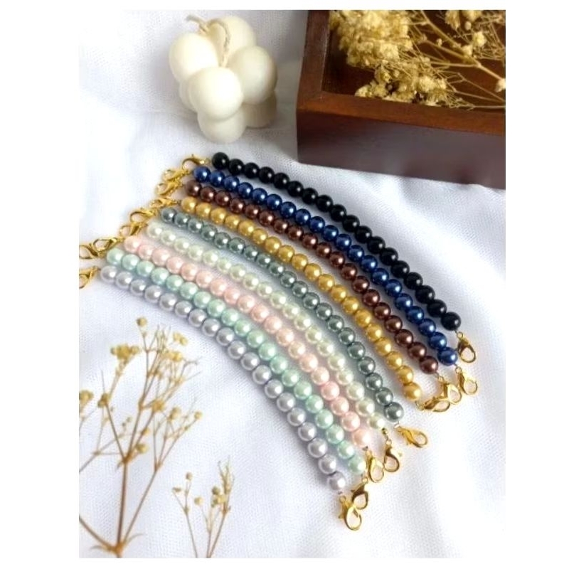 KONEKTOR MASKER MUTIARA HIJAB PREMIUM / PENGAIT MASKER /KALUNG MASKER 2IN1 / STRAP MASKER