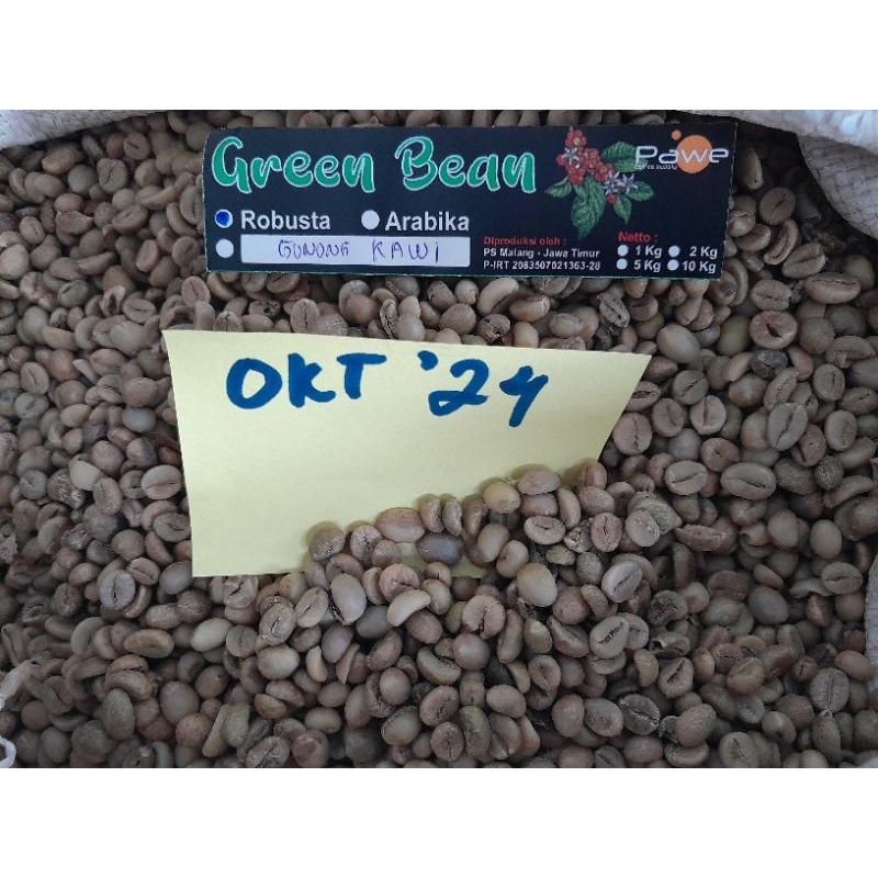 

Biji Mentah Green Bean Kopi Robusta Gunung Kawi Malang 1Kg