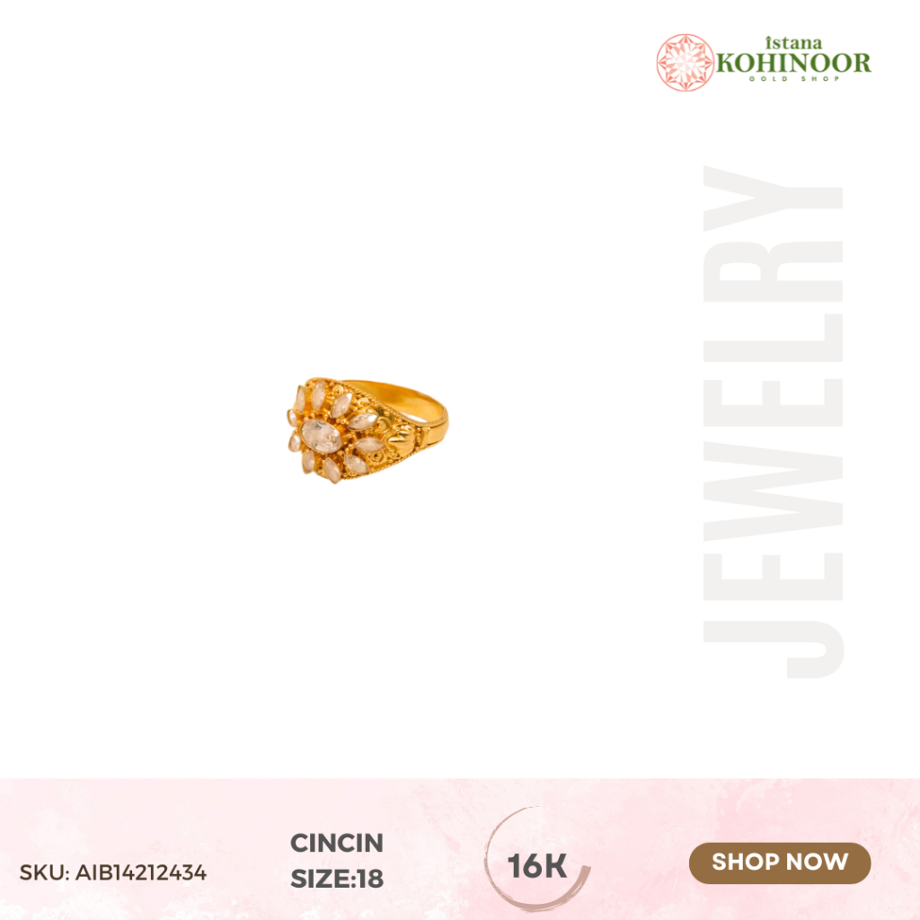 KOHINOOR RING CINCIN EMAS GOLD 16K