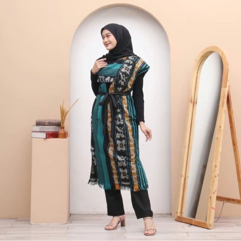 Baju Dress tenun wanita - tenun troso jepara