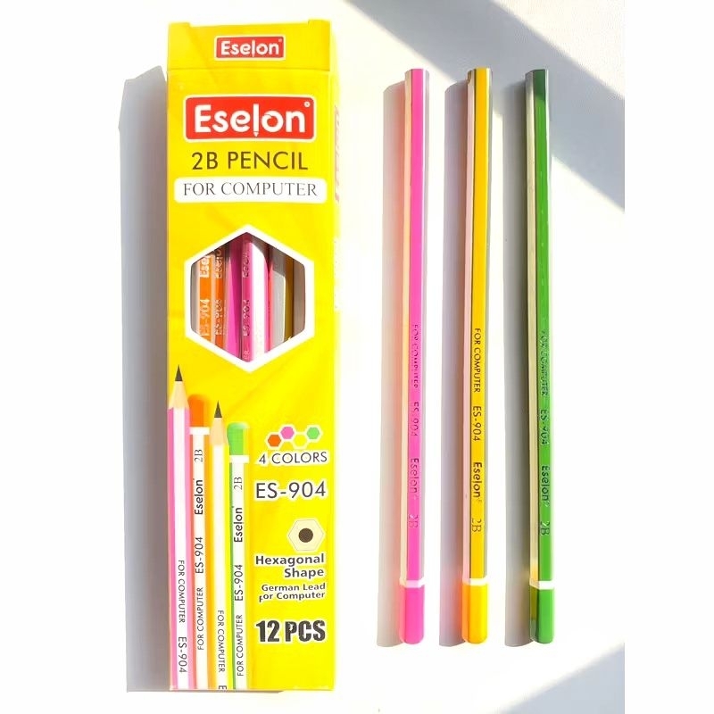 

12Pcs/Pack - Pencil Hitam Pensil Eselon Komputer Premium