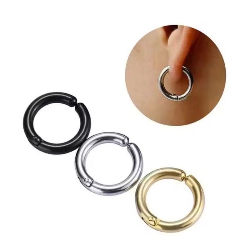 Anting Jepit / Fake Piercing Model Hoop/Anting Tanpa Tindik ( A. Jepit Hoop)