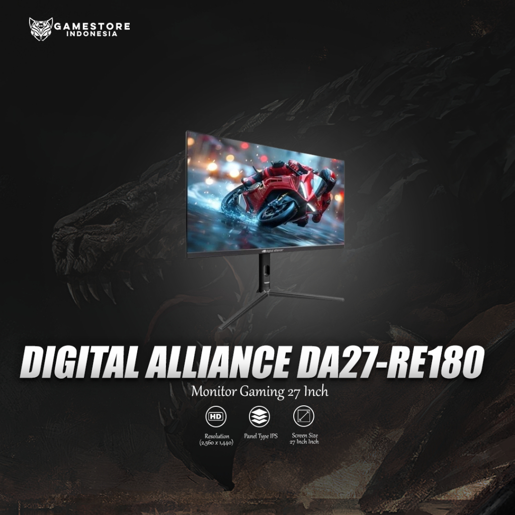 Monitor LED Digital Alliance 27" IPS 2K 180Hz / FHD 100Hz 1ms 99% SRGB DA27