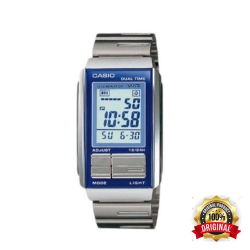 Jam Tangan Wanita Casio LA-201W-2A Baja FUTURIST LCD