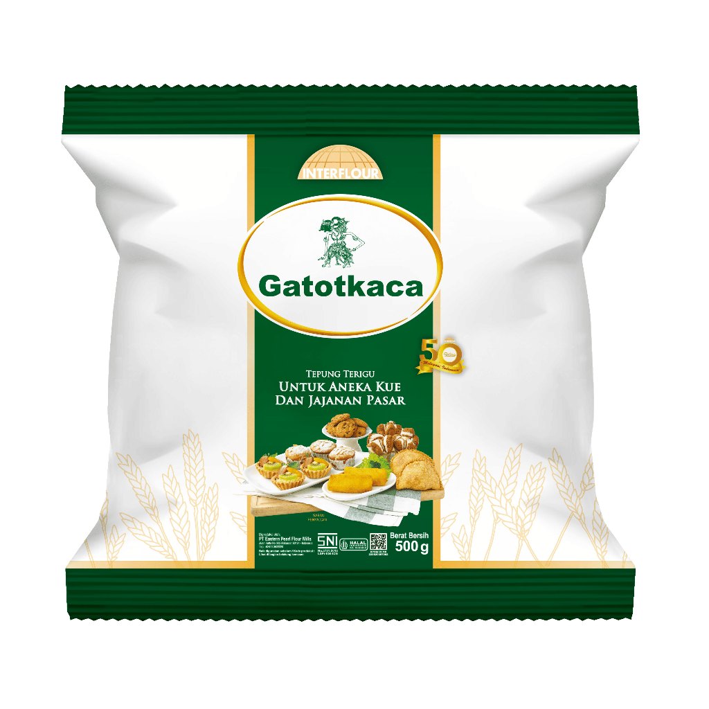 

Tepung Terigu GATOTKACA 500G Product of INTERFLOUR INDONESIA