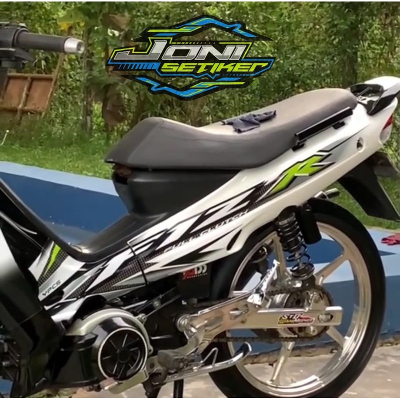 STIKER STRIPING ORI YAMAHA FIZ R 2004 HITAM LIS HIJAU STIKER FIZ R HITAM R HIJAU TERBARU 2004