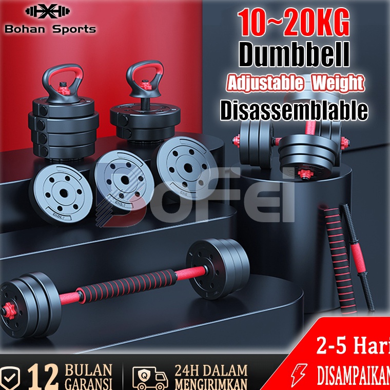Pasti Laris BofeiBarbel Dumbell Set 2KG 15KG1KG Peralatan Fitness Barbel Set Dengan Perlindungan Lin