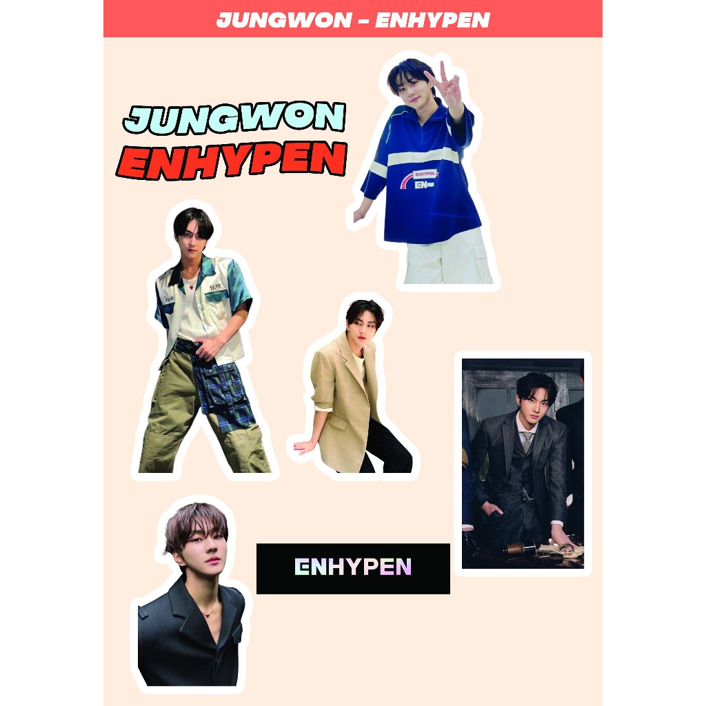 STIKER JUNGWON ENHYPEN I STIKER ENHYPEN HOLOGRAM I JUNGWON ENHYPEN I PHOTOCARD JUNGWON I PHOTOCARD E