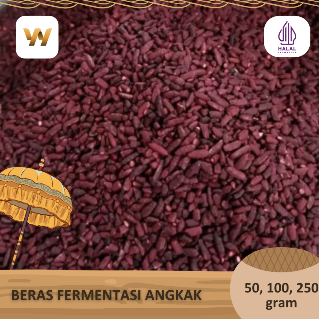 

Angkak Beras Merah Fermentasi / Fungkhiuk / Fung Khiuk Kiuk / Red Yeast Rice 50 gram / 100 gram / 250 gram