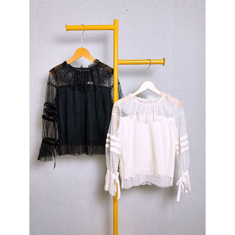 BLOUSE TILLE LENGAN GARIS IMPORT | GROSIR PGMTA