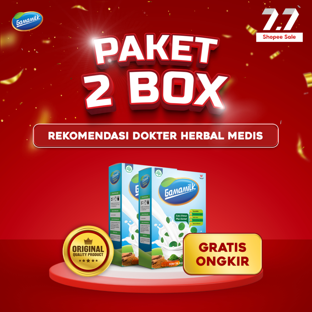 

(2 BOX) GAMAMILK - Susu Etawa Plus Gamat Membantu meredakan Nyeri Sendi, Rematik 200gr