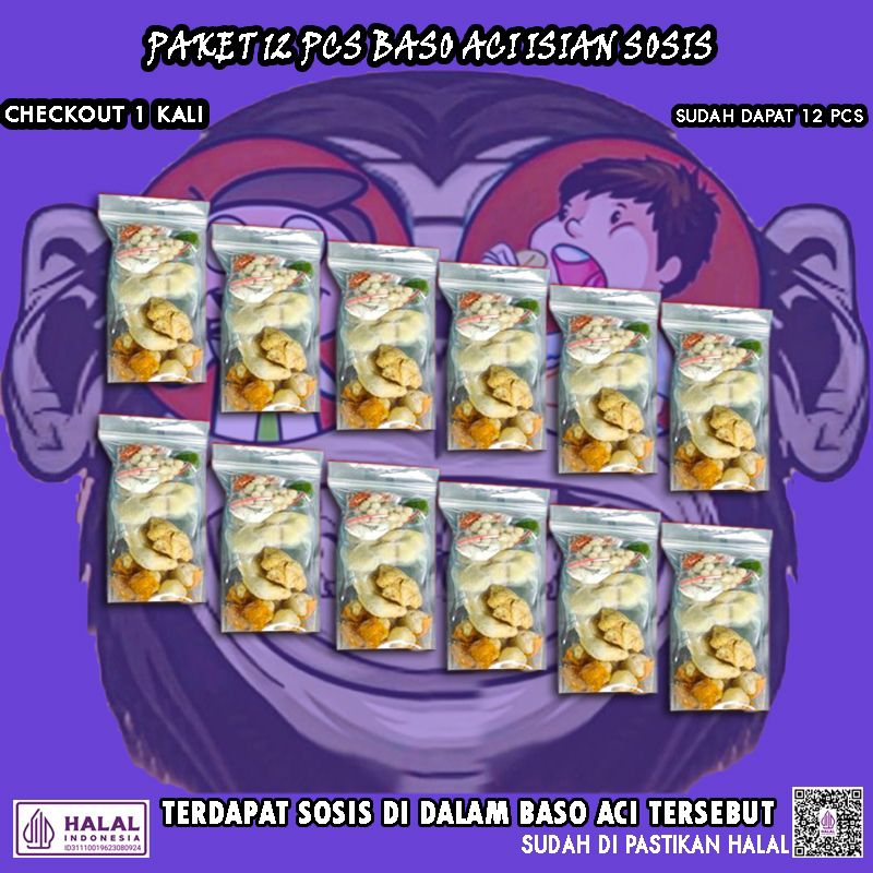 

Baso aci 12 pcs / Baso aci 12pcs / Baso aci murah / Baso aci isian sosis