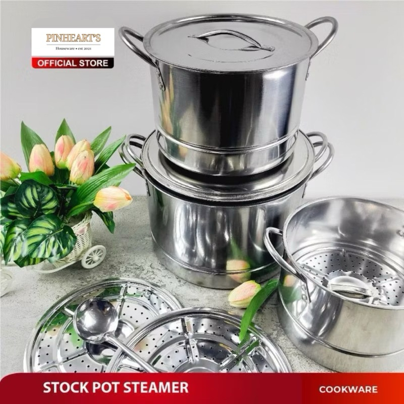STOCK POT STEAMER ISI 4 SET BMW / PANCI KUKUS 4 SET STOCKPOT BMW / PANCI DANDANG STAINLESS STEEL STO