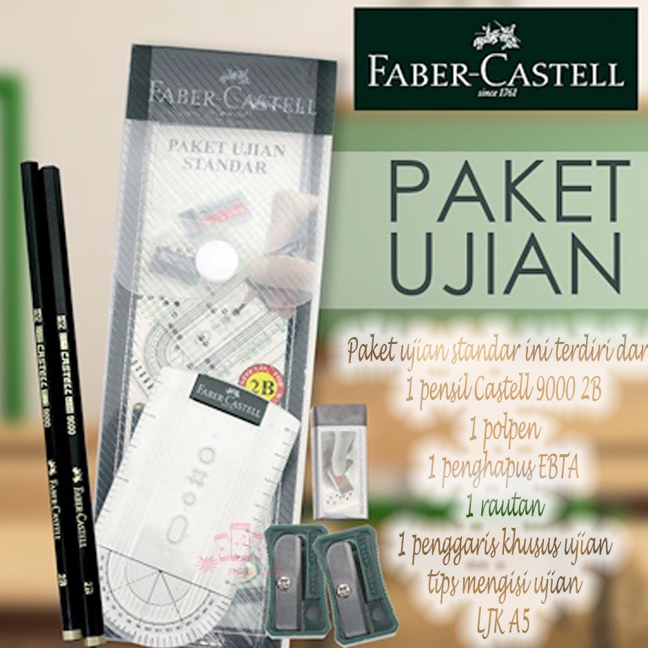 

Gratis Packing SET PAKET BELAJAR ONLINE Faber Castell PAKET UJIAN STANDAR Faber Castell Pulpen Stylus Pen Pensil 2B Rautan Penghapus Penggaris Kertas LJK Bollpoint Apusan ATK Alat Tulis kantor