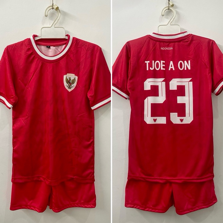 Obral Hemat  Setelan Anak Timnas Indonesia 224 Kids Timnas Garuda Indo Jersey Kids Set Indo Home Awa