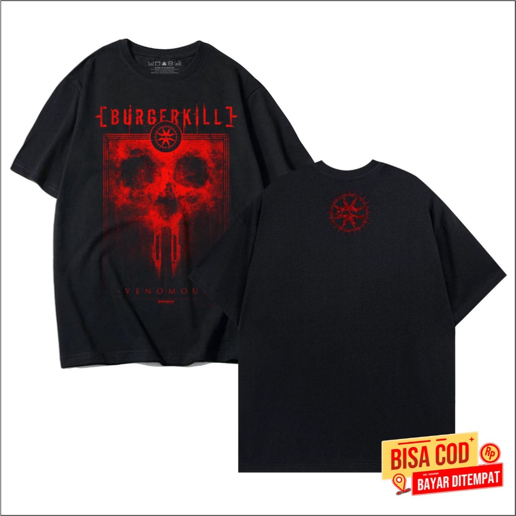 kaos band metal BURGERKILL original distro | kaos BURGERKILL pendek distro original | kaos musik met