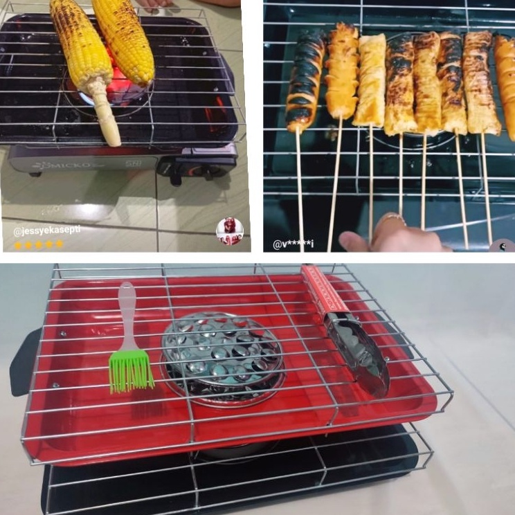 High Quality  Roaster panggangan sosis gril panggangan kompor serbaguna1 set panggangan sateayamikan