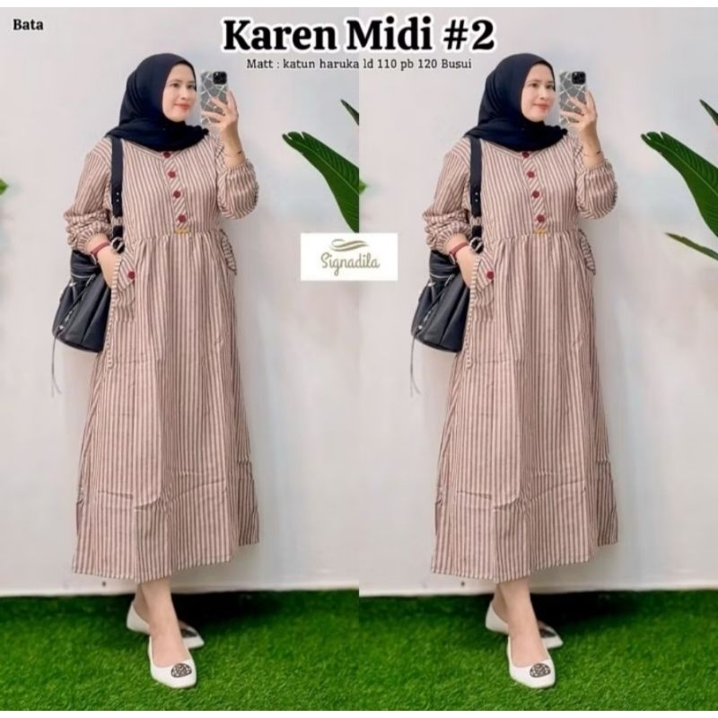DRES WANITA KAREN #2 KANCING BUSUI