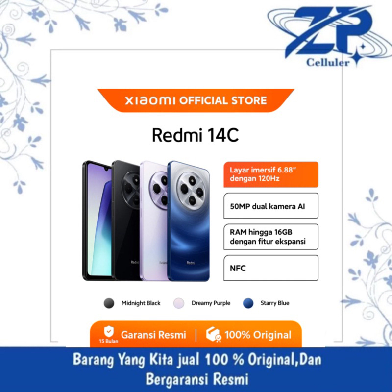 Xiomi 14C RAM 6 /ROM 128GB GARANSI RESMI XIOMI