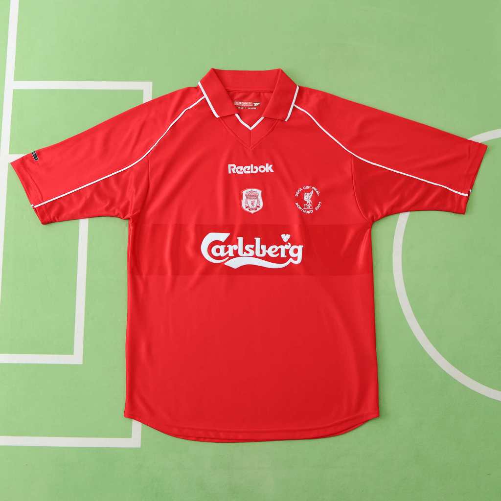 JERSEY LIVERPOOL 2000 2001 FINAL UEFA CUP Home Baju Bola Retro Klasik Vintage Sr Srjersey