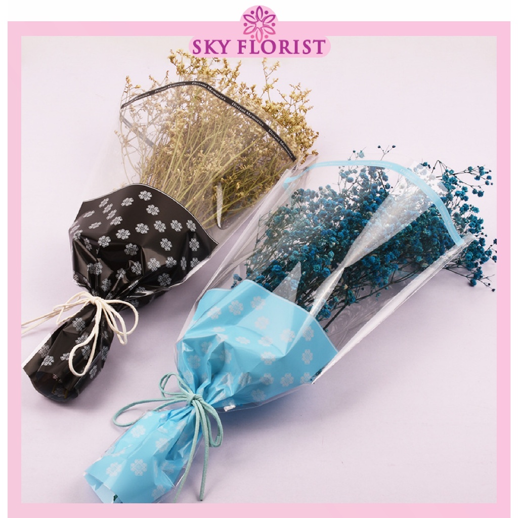 

20 Lembar Single Flower Wrapping Cellophane Kertas Bunga Single Waterproof Transparant KB6154
