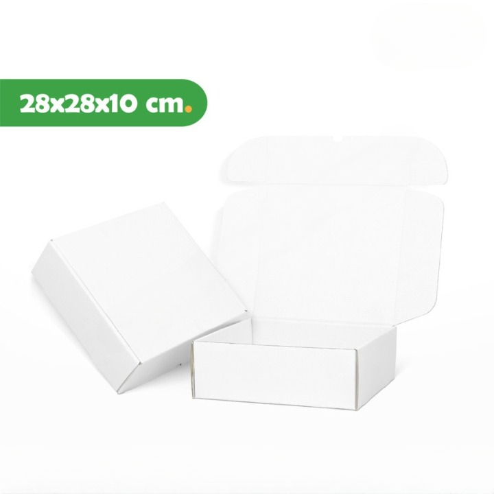 

5 Pcs Box Hampers Putih Polos 28x28x10 Cm Kardus Packing Onshop Aksesories Dus Dompet Baju