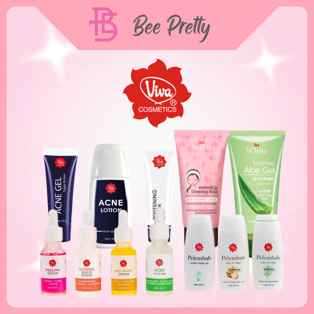 VIVA All Product Skincare Series / Viva Pelembab / Viva Serum Acne Anti Aging Glowing Peeling / Viva