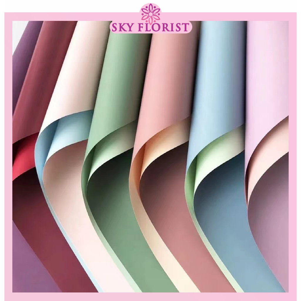 

Bicolor Cellophane Kertas Buket Bunga Dua Warna Wrapping Paper Ecer Lembaran KB6200