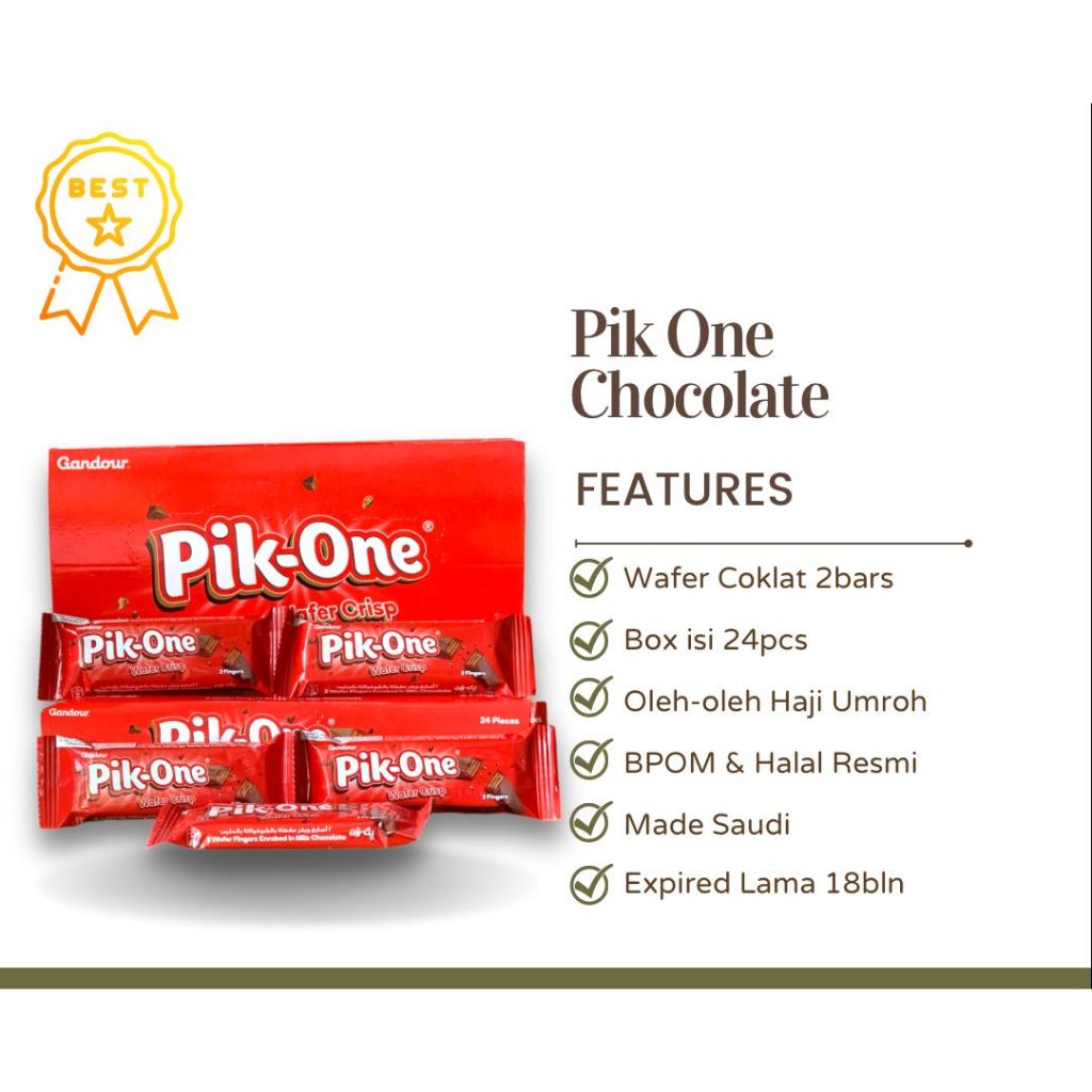 

COKLAT PIK-ONE WAFER CRISP ORIGINAL 24 pcs