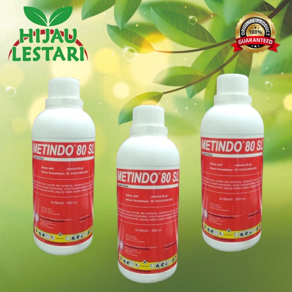 METINDO 500ml - Insektisida  80SL - Metomil Cair Racun Ulat Grayak, kaper, kutu dan telur ulat