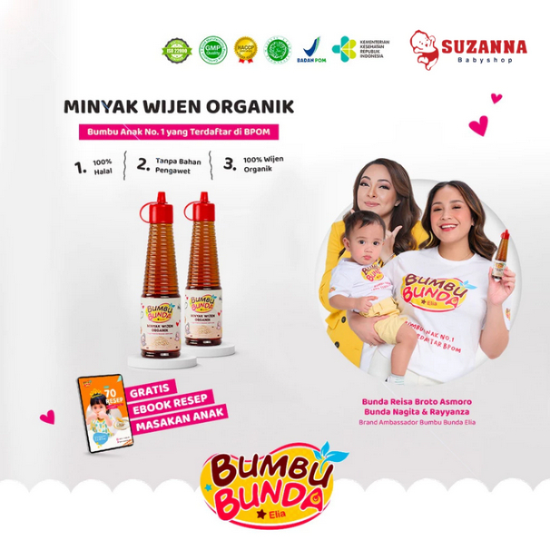 

Bumbu Bunda Elia Minyak Wijen 150ML -- Non MSG