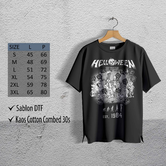 Kaos Band Helloween T-Shirt Metal 03