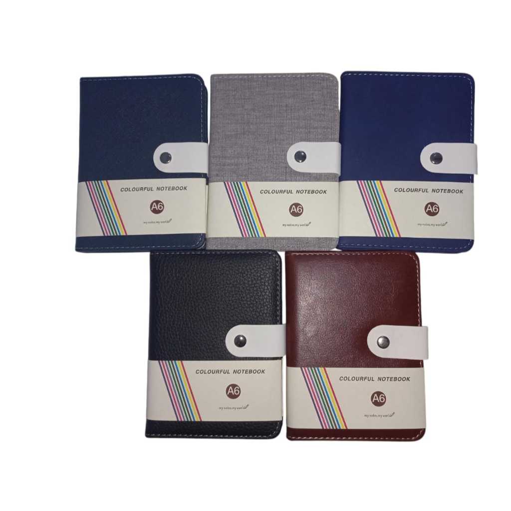 

DICAI - BUKU AGENDA KULIT / BUKU CATATAN / AGENDA KULIT A6 257-50 POLOS KANCING