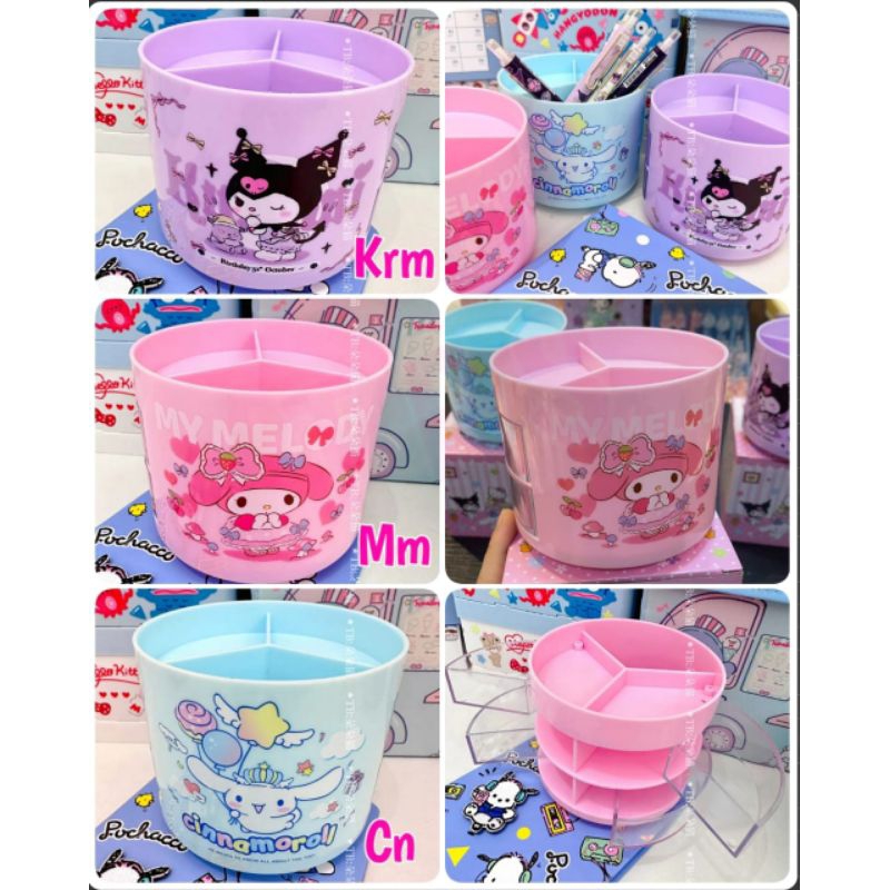 

Pen holder dan accesories / tempat pensil bulat bisa putar uk 11x9