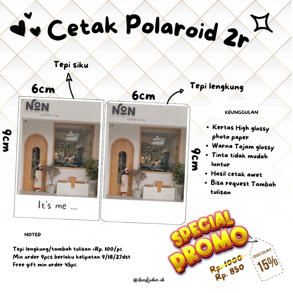 

PAKET CETAK PHOTO POLAROID 2R PREMIUM