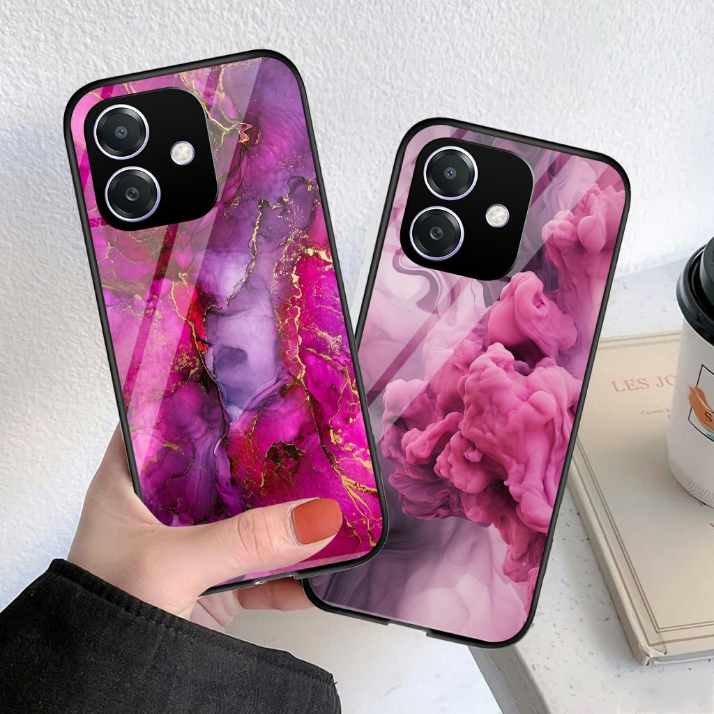 Softcase Kaca Oppo A3X  - Casing Hp Oppo A3X - Motif Oppo A3X