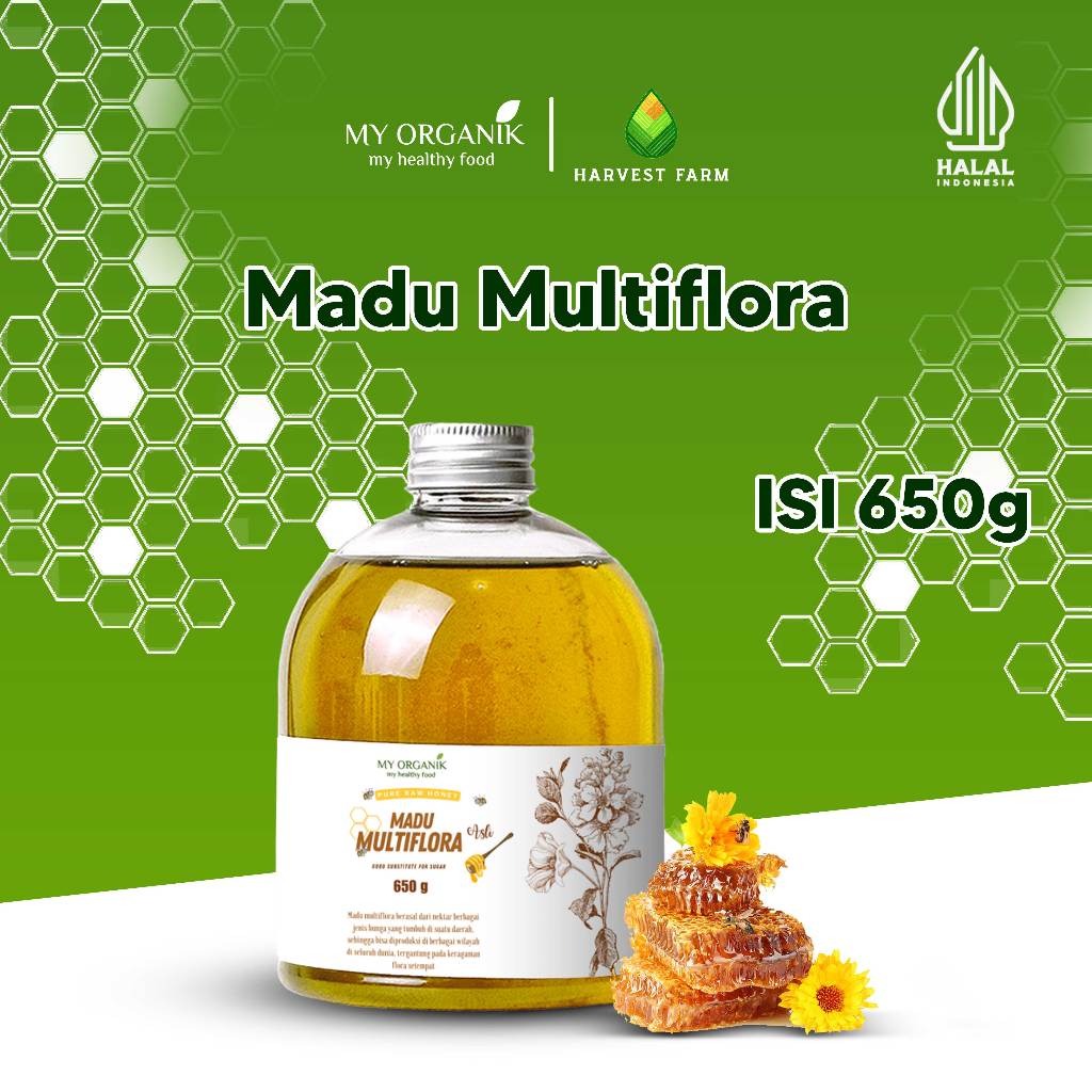 

My Organik Madu Asli Madu Multiflora Original 100% Murni Pure Raw Honey Tanpa Campuran