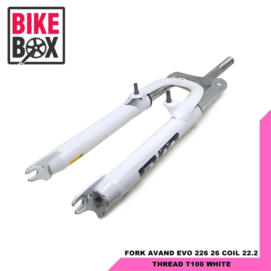 FORK SEPEDA MTB 26 AVAND EVO 226 COIL 22.2 THREAD T100 PUTIH