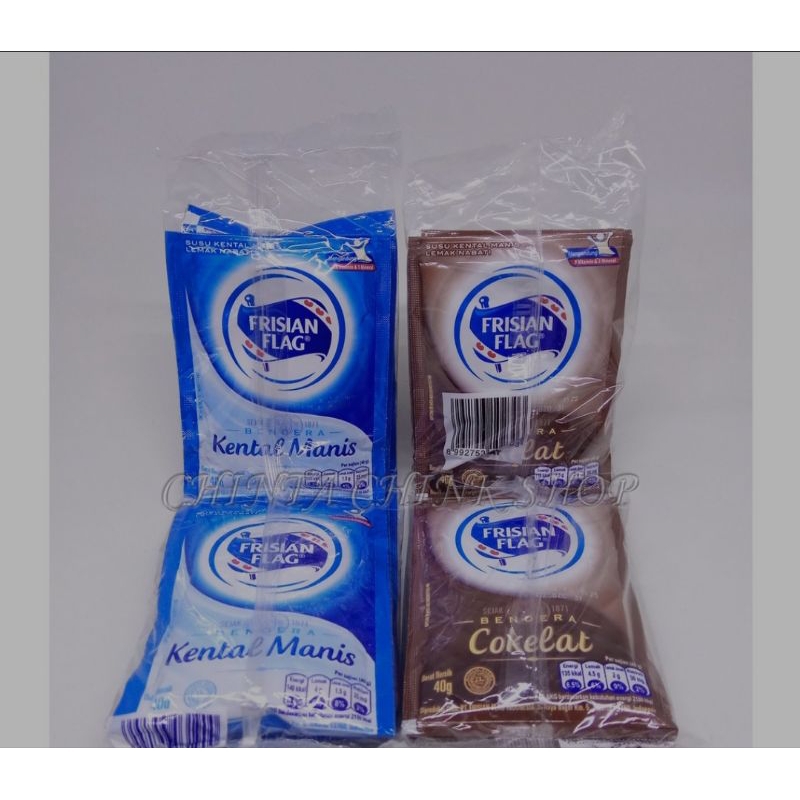 

Susu Bendera Sachet-Frisian Flag (1 renceng/ 6 sachet) - Putih&Coklat