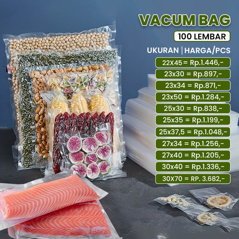 

Plastik Vacuum Food Grade | Polos | Isi 100 Lembar, berkualitas premium | Katalog 3