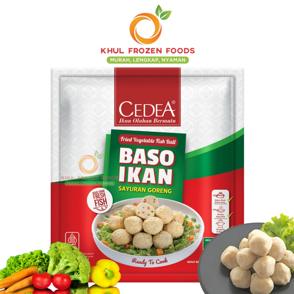 

Cedea Bakso Ikan Sayur Goreng 500Gr/ Surimi/ Suki-suki/ Olahan ikan