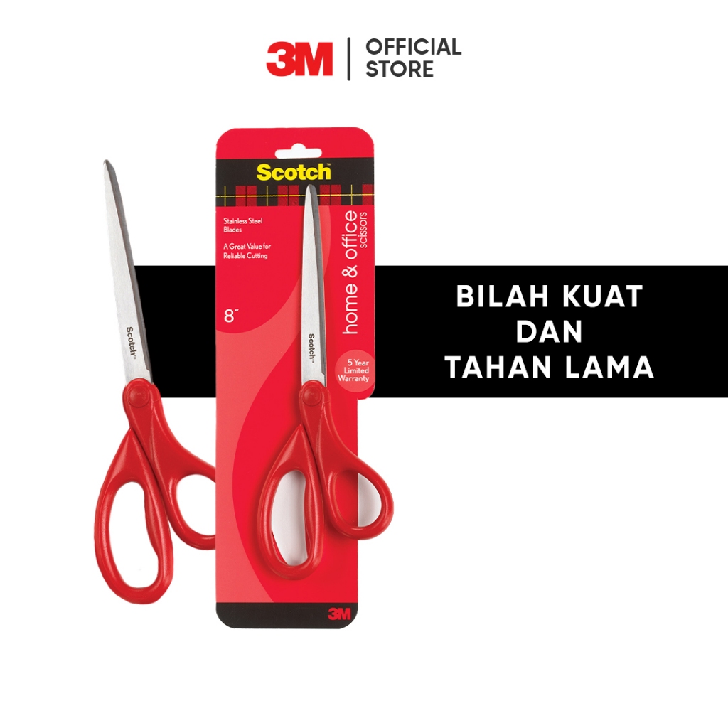 

3M™ Scotch™ Home & Office Scissors 1408, 8 inch, Gunting Pemotong Kertas