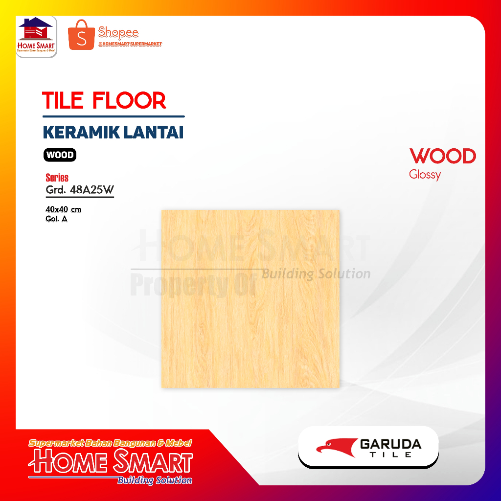 GARUDA KERAMIK G.48A25W 40 x 40 KW1 - KERAMIK LANTAI