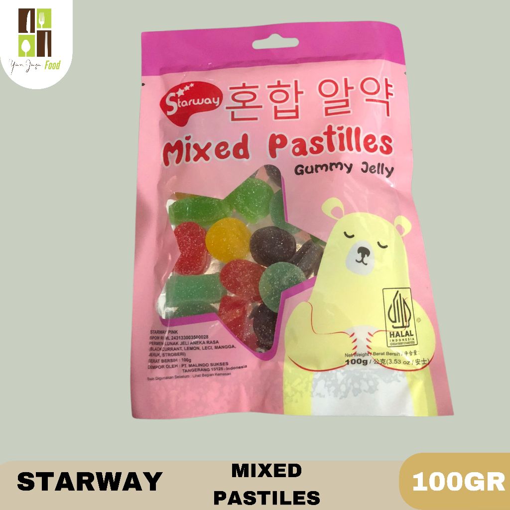 

Starway Waisun Mixed Pastiles Jelly / Permen Jeli / Yupi / Permen Malaysia Kemasan 100G