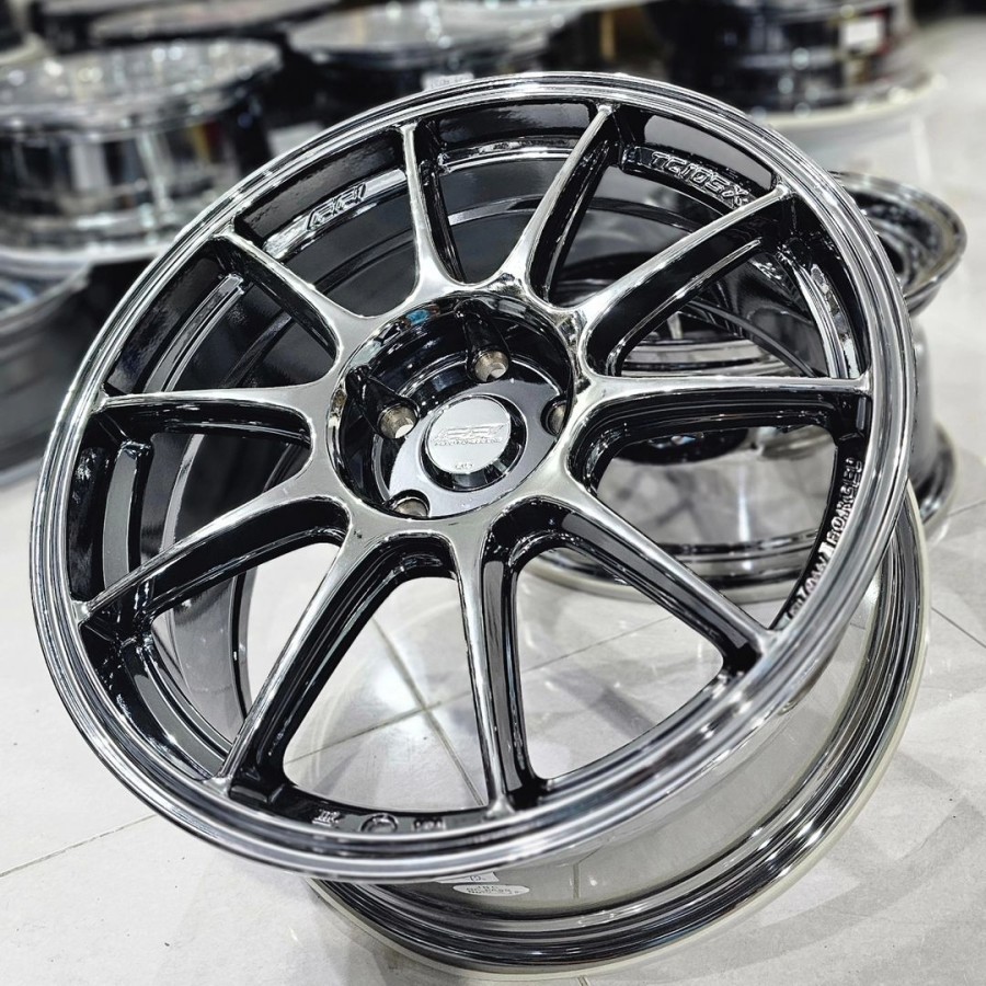 velg racing 18 TC105X BLACK CROME ET 42 R18 terios rush Xpander Voxy