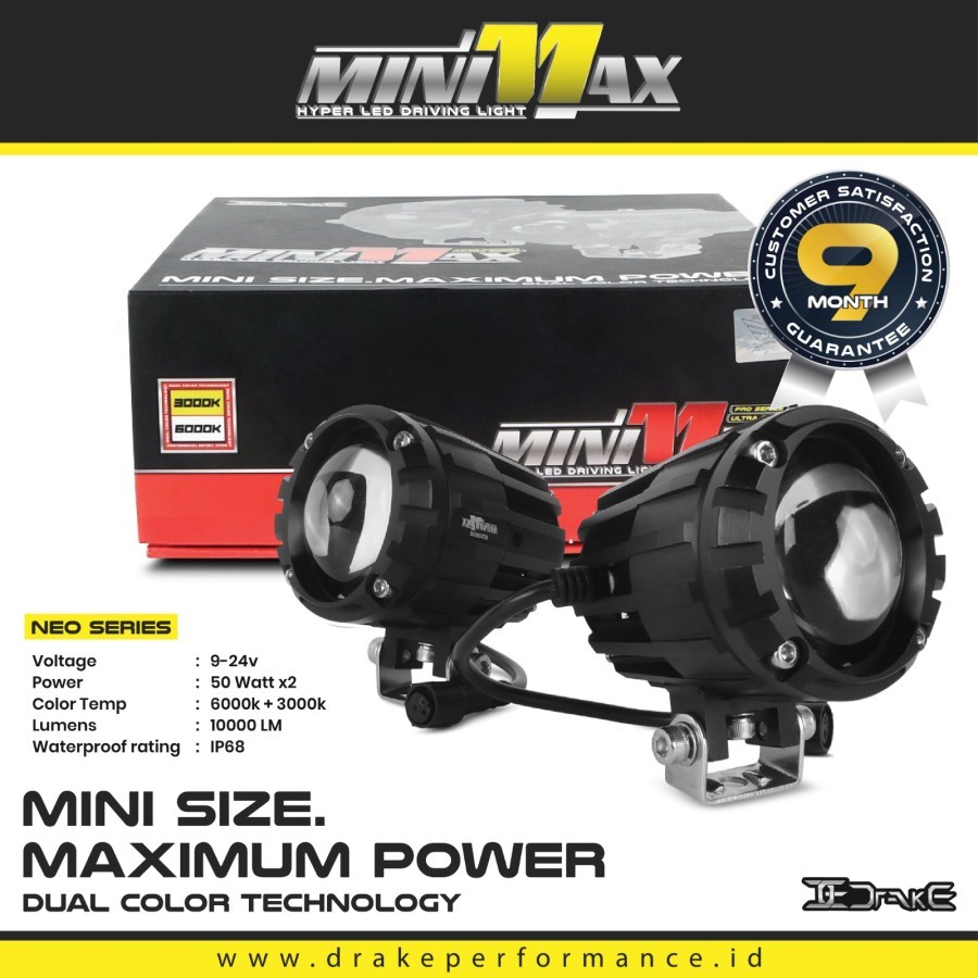Lampu Tembak Drake Minimax NEO 100watt Fog Lamp LED