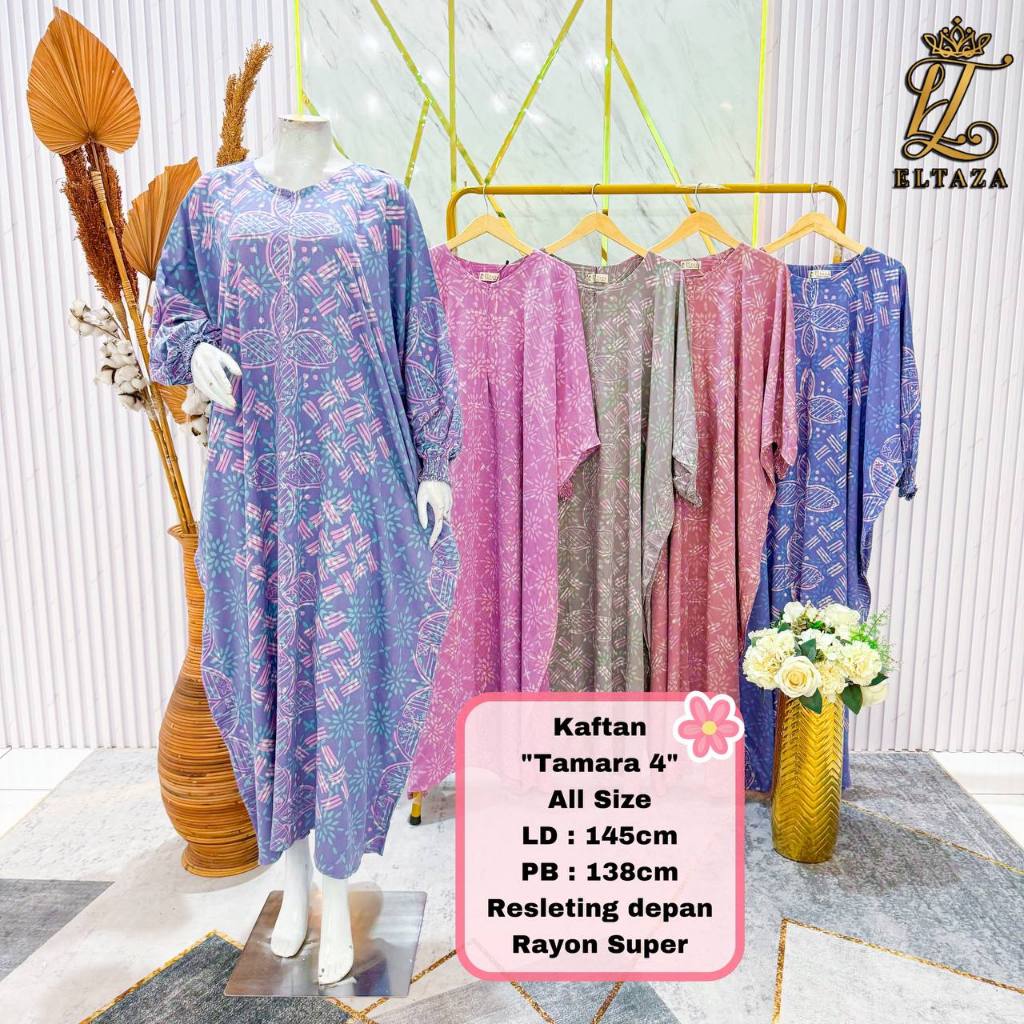 Eltaza Kaftan Batik Cap Pekalongan Busui Frendly Rayon Super All Size