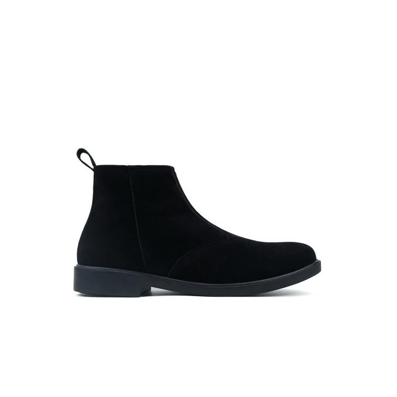 TERBARU BLACKROSE Sepatu Boots Pria Chelsea Zipper Resleting YKK Hitam Black Suede Formal And Casual
