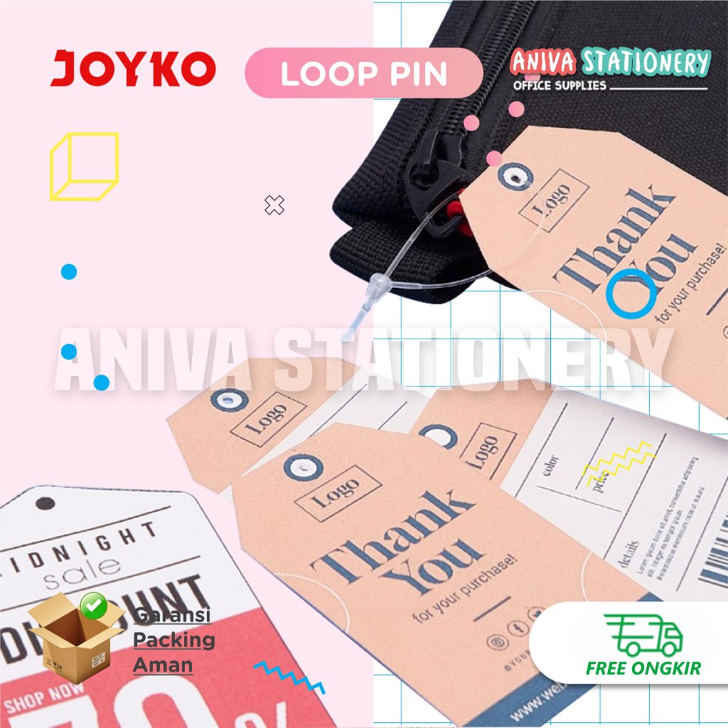 

Loop Pin Label Tag Tali Hang Untuk Penanda Harga Label Merek Produk JOYKO LPN