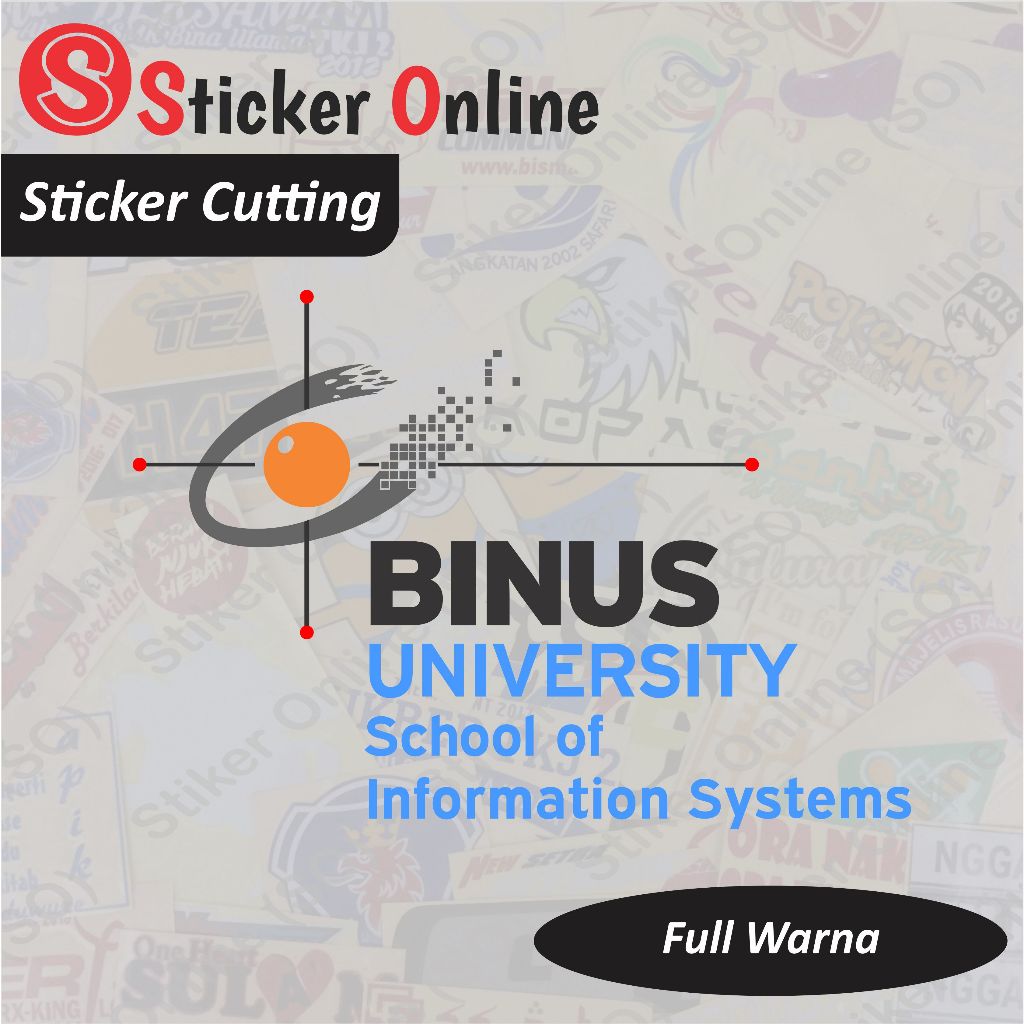 Stiker Binus University School of Information System | Sticker Cutting Binus University School of In